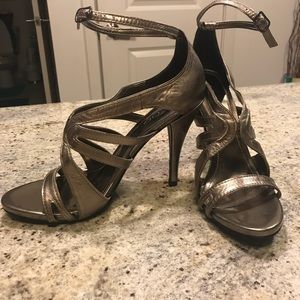 Aldo Strappy Metallic Sandal Pumps